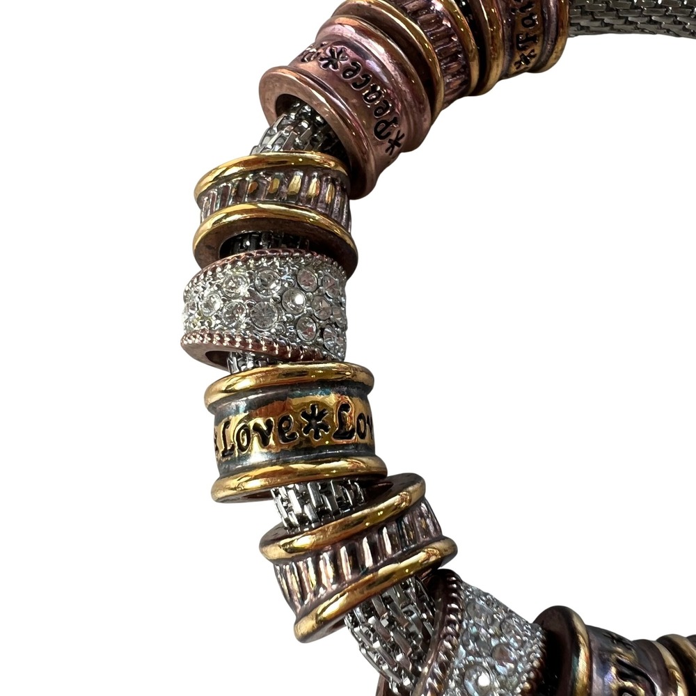 Bradford Exchange Nature's Healing Touch Woven Copper Charm Bead Bracelet - Picture 3 of 9